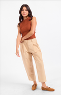 Sadie & Sage Soft Cedar Ruched Knit Tank