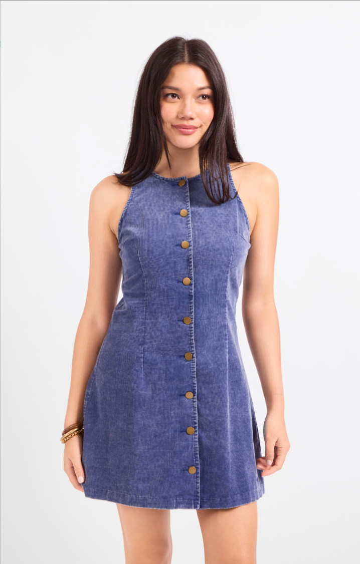 Sadie & Sage Get Like This Buttoned Mini Dress