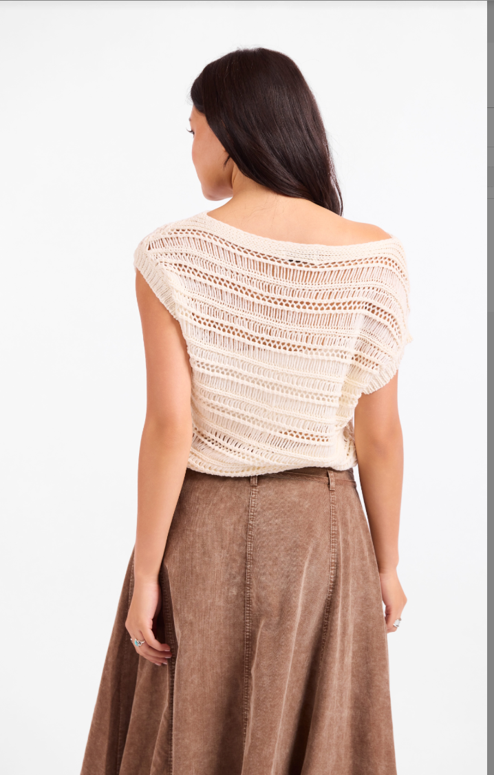 Sadie & Sage Adara Open Knit Sweater Vest