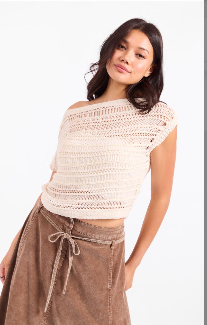 Sadie & Sage Adara Open Knit Sweater Vest
