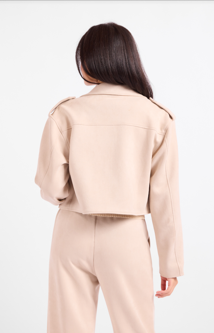 Sadie & Sage Tuscany Faux Suede Moto Jacket