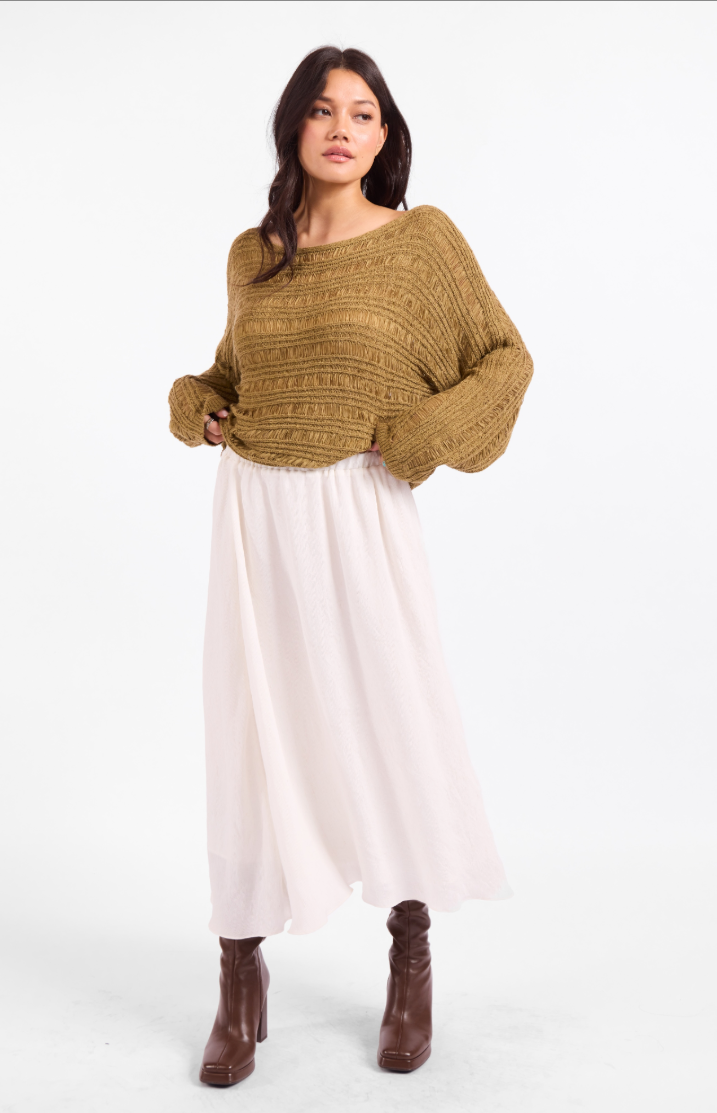 Sadie & Sage Sepia Sky Midi Skirt