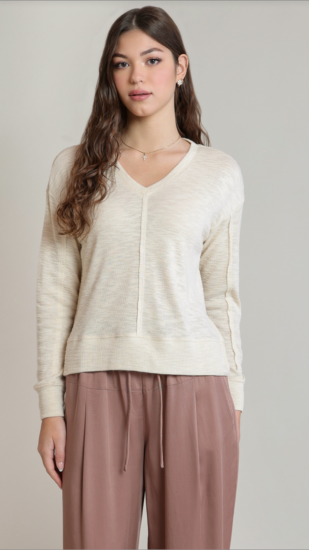 Dex V-Neck Knit Top