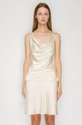 BIAS SATIN COWL OPEN BACK CAMI TOP