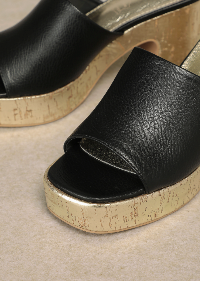Lily Platform Chunky Heel Slip-on Sandals