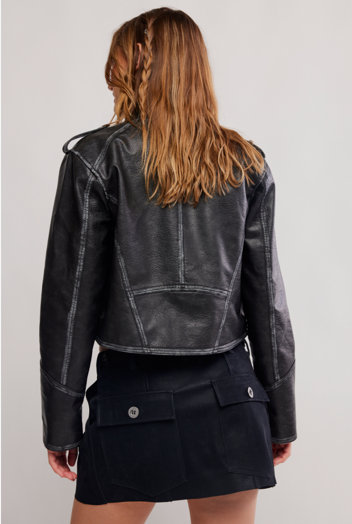Free People Riverfront Vegan Mini Skirt