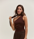 Eve Tie Neck Sleeveless Knit Top