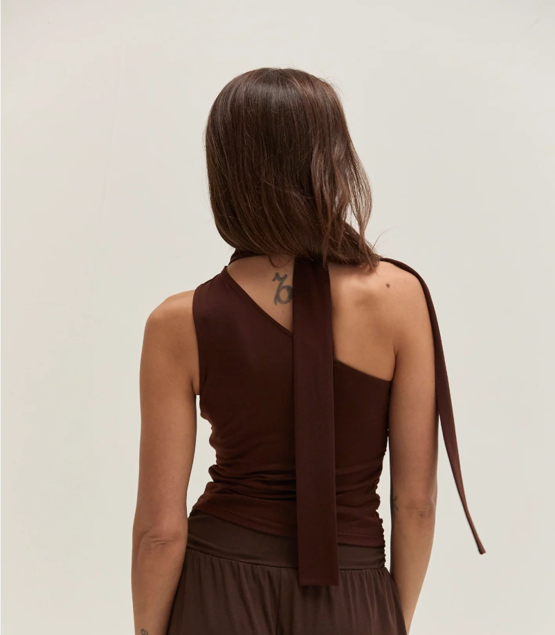 Eve Tie Neck Sleeveless Knit Top