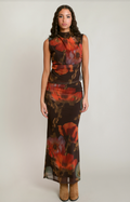 Dex Mesh Floral Top