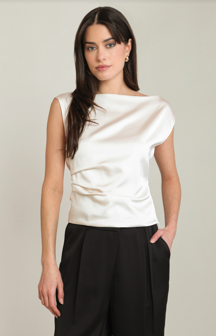 Dex Draped Satin Top