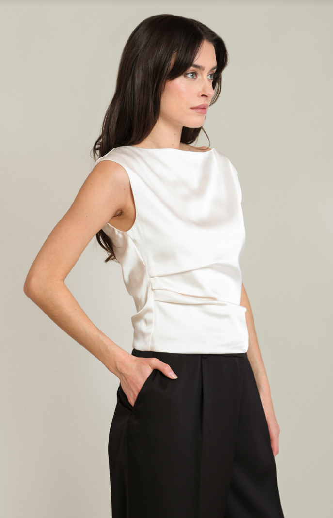 Dex Draped Satin Top