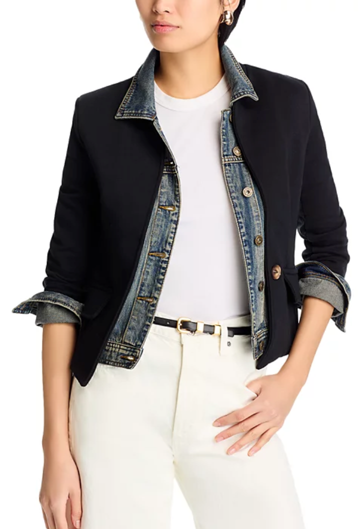 Clarissa Mixed Media Denim Jacket
