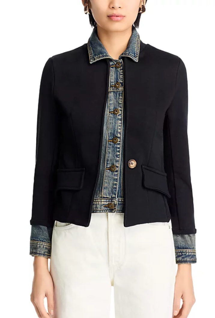 Clarissa Mixed Media Denim Jacket