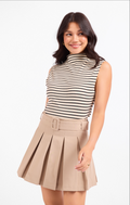 Sadie & Sage Brioche Mock Neck Knit Tank