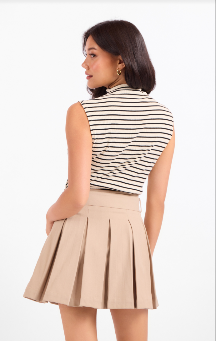 Sadie & Sage Brioche Mock Neck Knit Tank