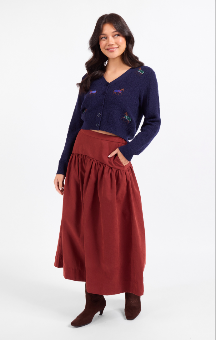 Sadie & Sage Esme Embroidered Horse Cardigan
