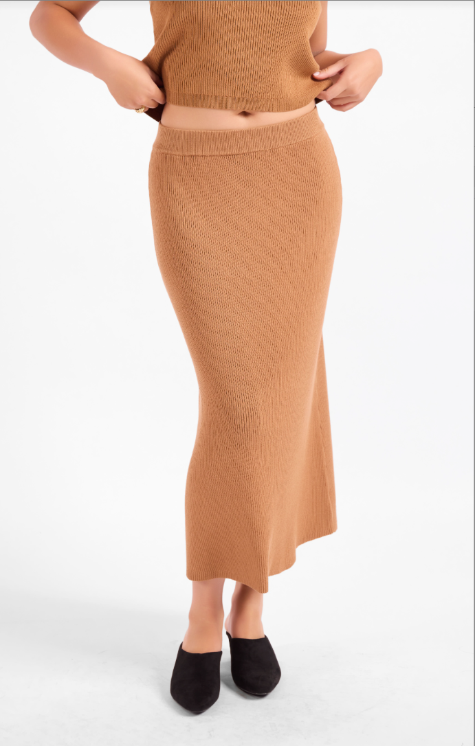 Sadie & Sage Maple Leaf Sweater Midi Skirt