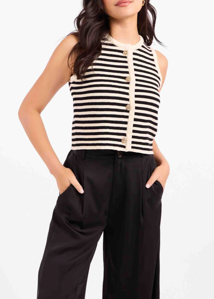 Sadie & Sage Manon Stripe Sweater Vest