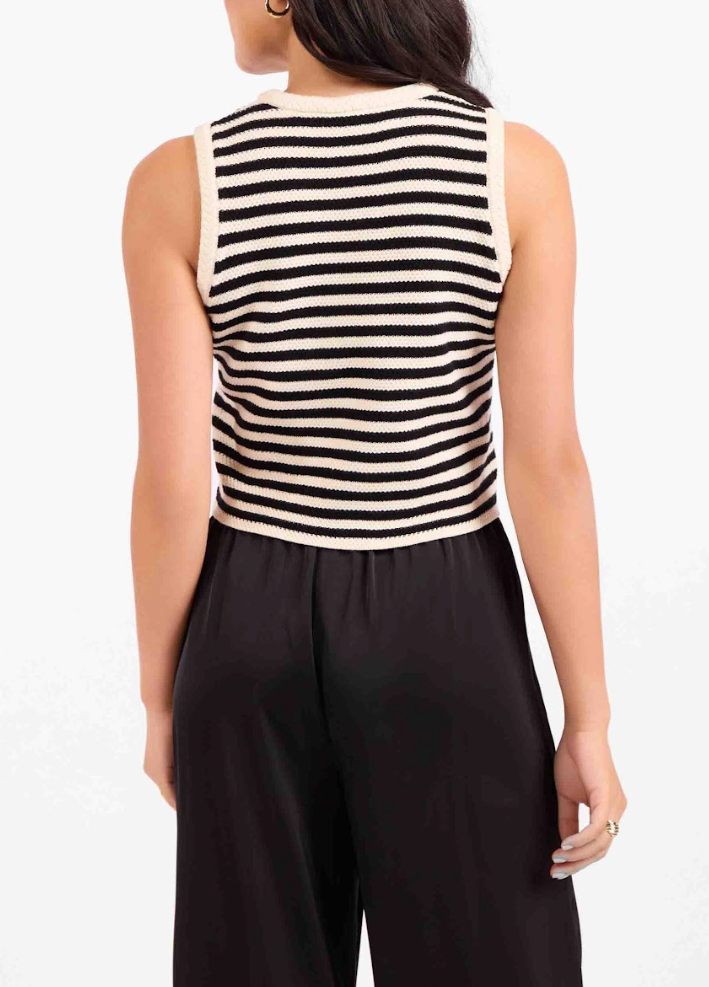 Sadie & Sage Manon Stripe Sweater Vest