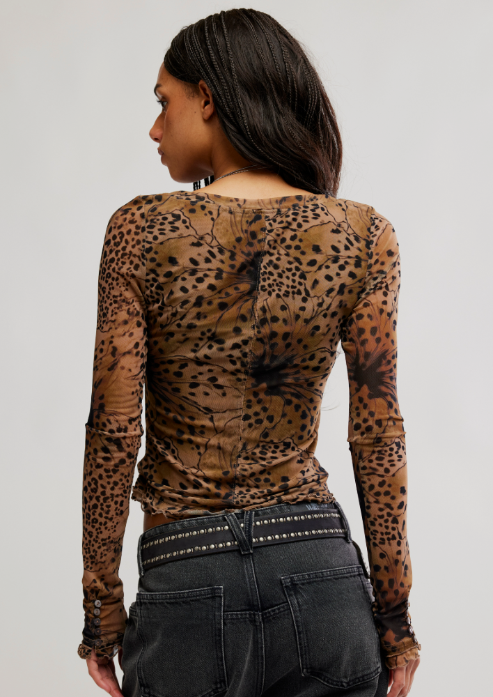 Free People Lilly Printed Longsleeve