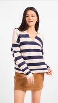 Sadie & Sage Manuscript Stripe Sweater