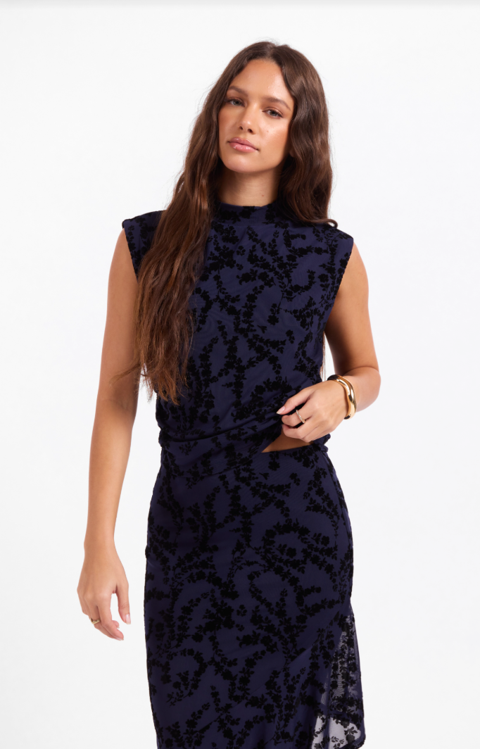 Sage the Label Begonia Mesh Top
