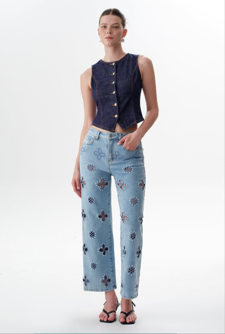 Bayeas High Rise Straight Jeans
