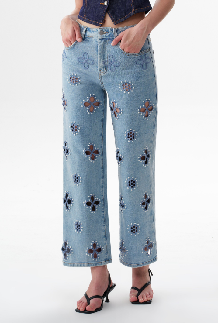 Bayeas High Rise Straight Jeans