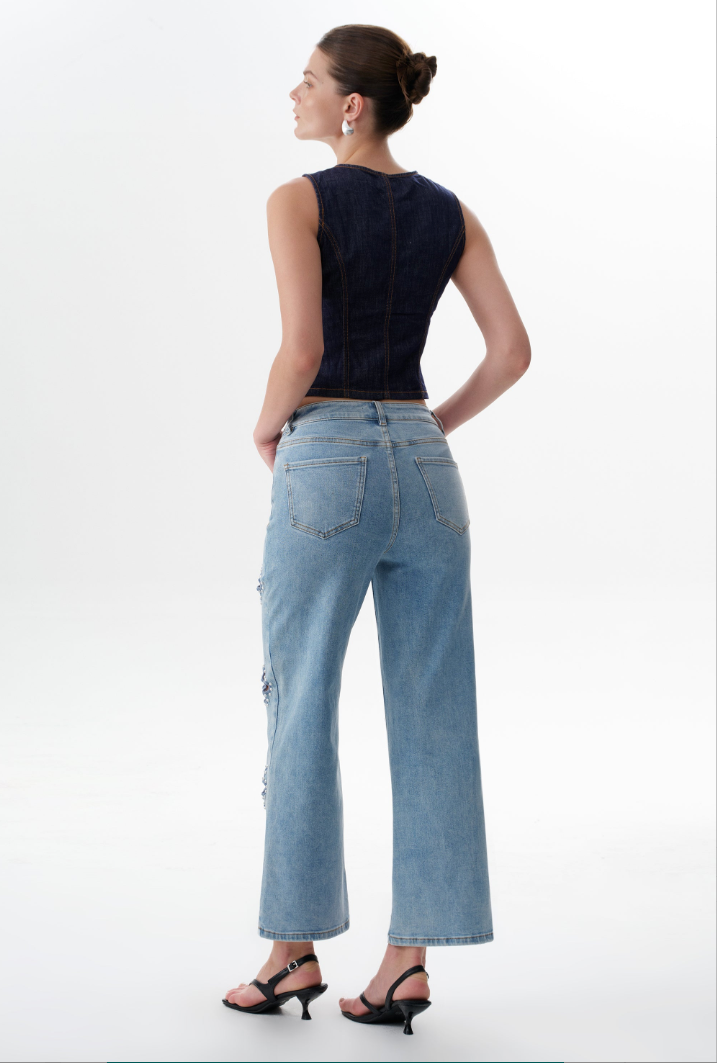 Bayeas High Rise Straight Jeans