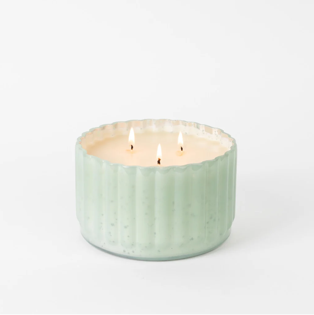 Bridgewater Sweet Grace Ribbed Green Candle
