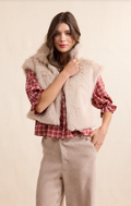 Sadie & Sage Georgette Faux Fur Vest
