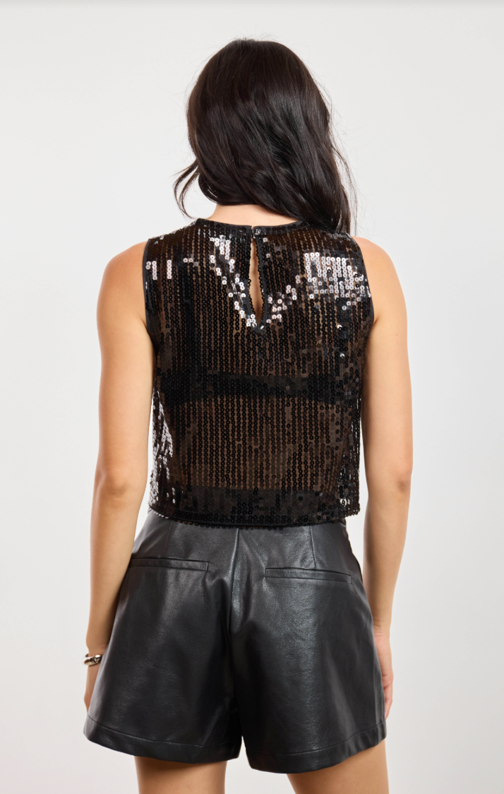 Sage the Label Encore Sequin Shell Top