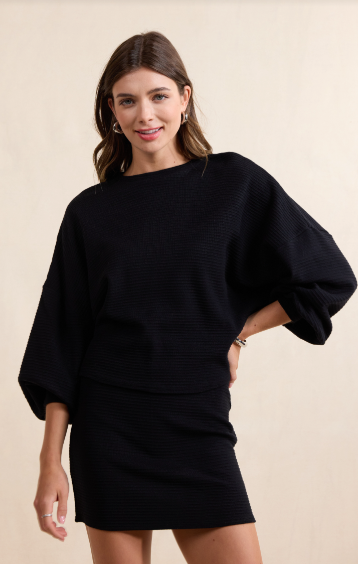 Sadie & Sage On A Stroll Crew Neck Dolman Slv Top