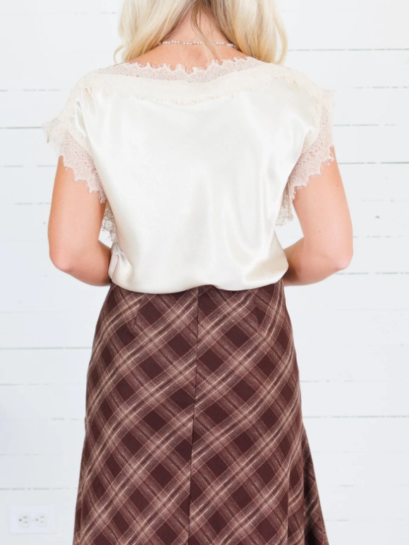Lucy Paris Chris Lace Trim Top