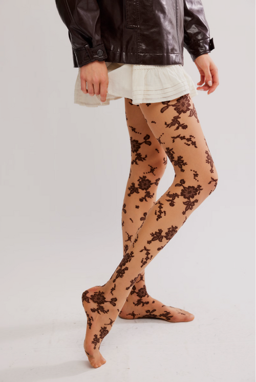 Free People Flocked Floral Tight