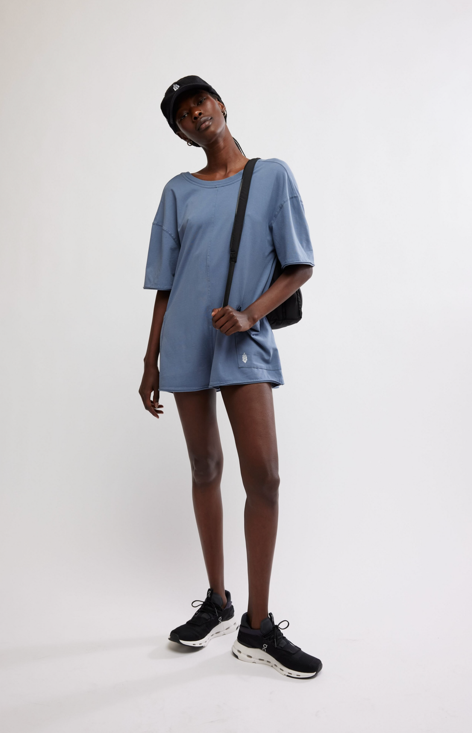 FREE PEOPLE HOT SHOT TEE ROMPER