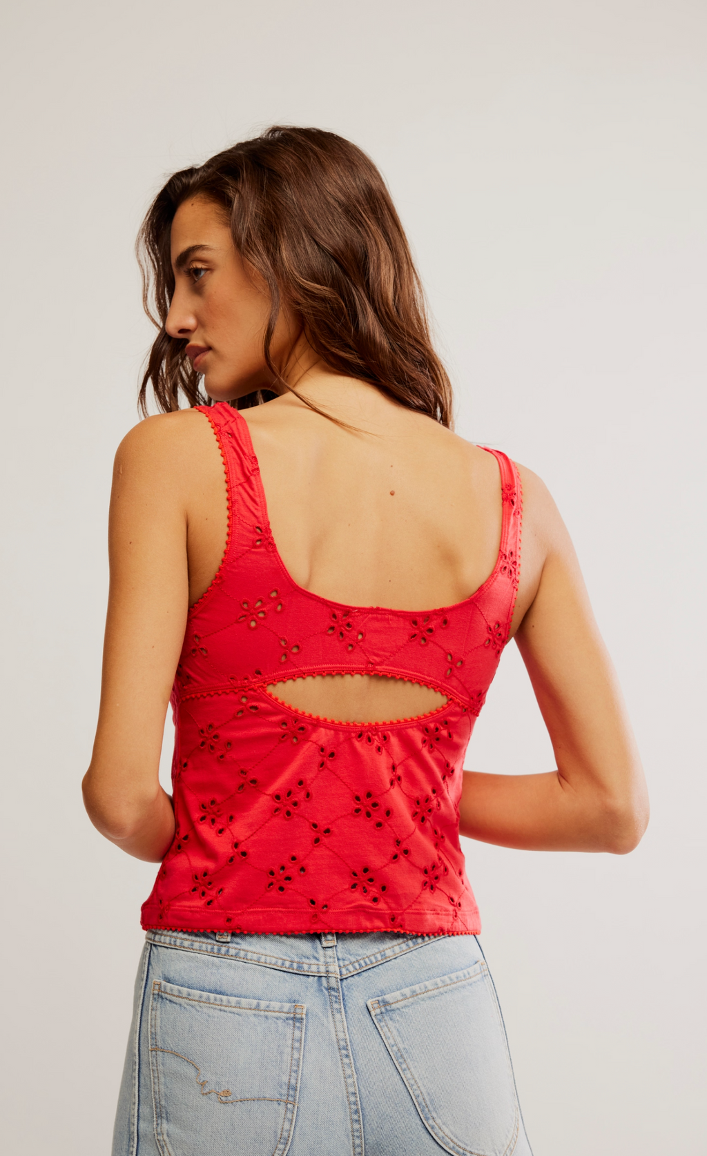 Free People Full Bloom Eyelet Cami