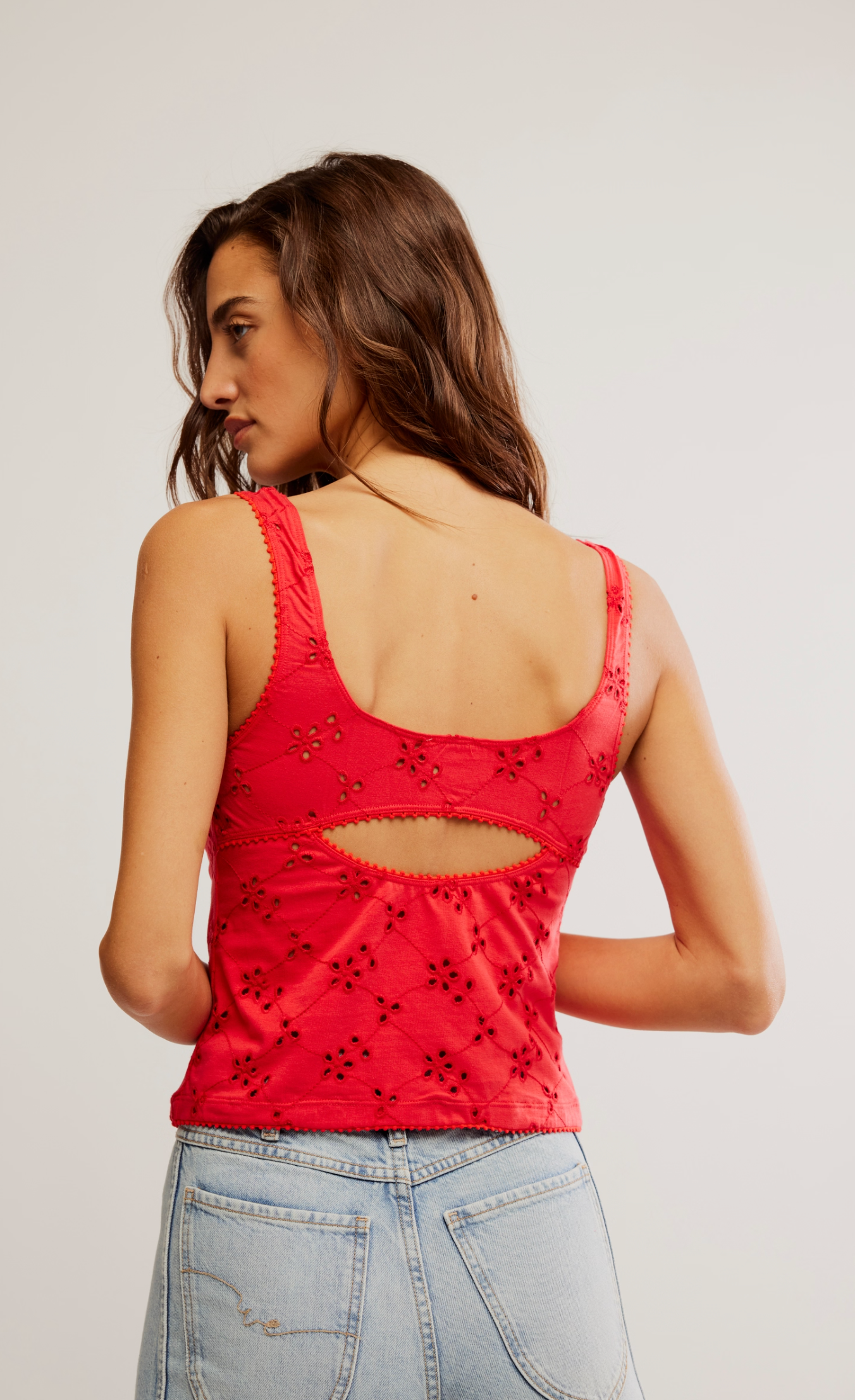 Free People Full Bloom Eyelet Cami
