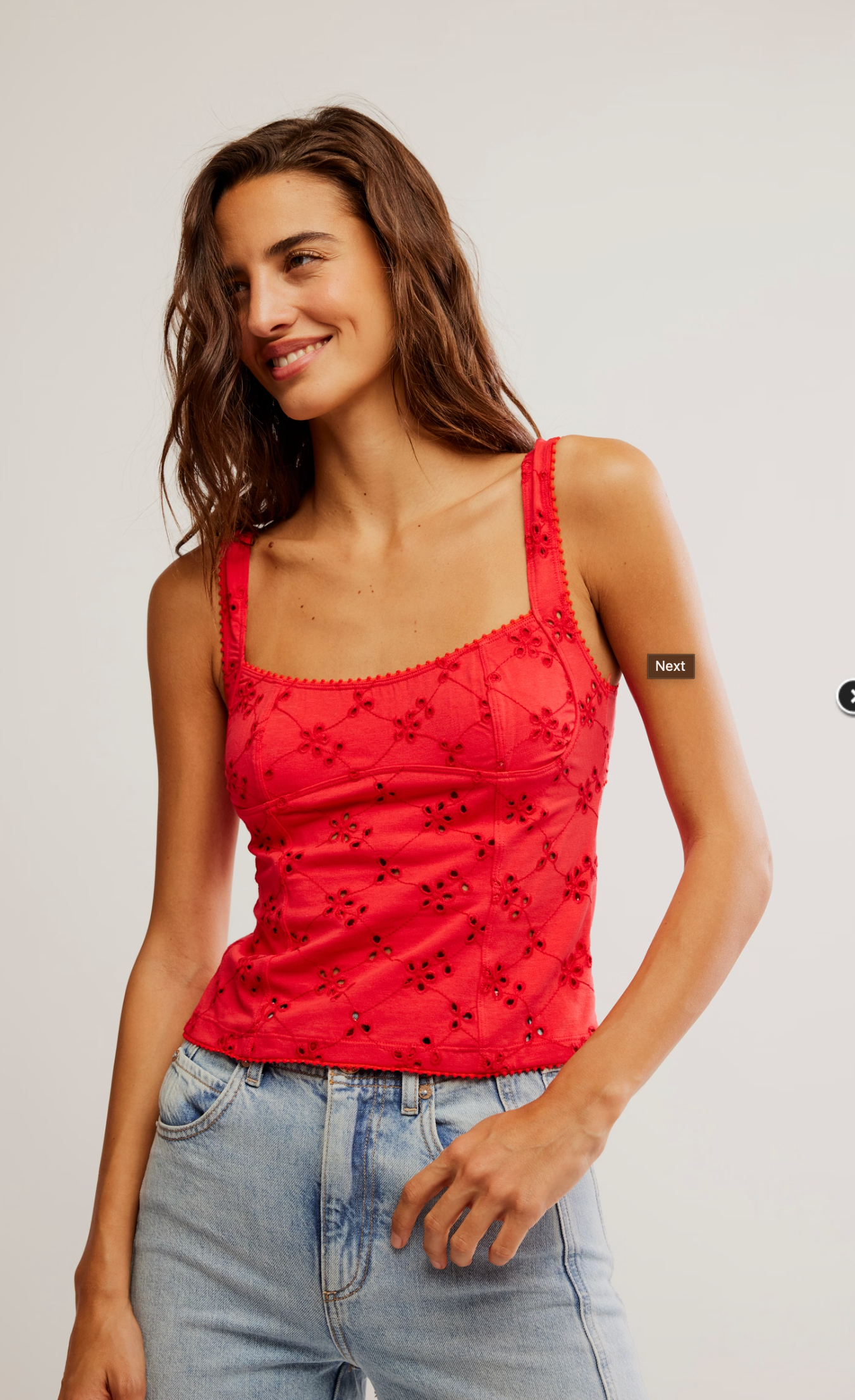 Free People Full Bloom Eyelet Cami