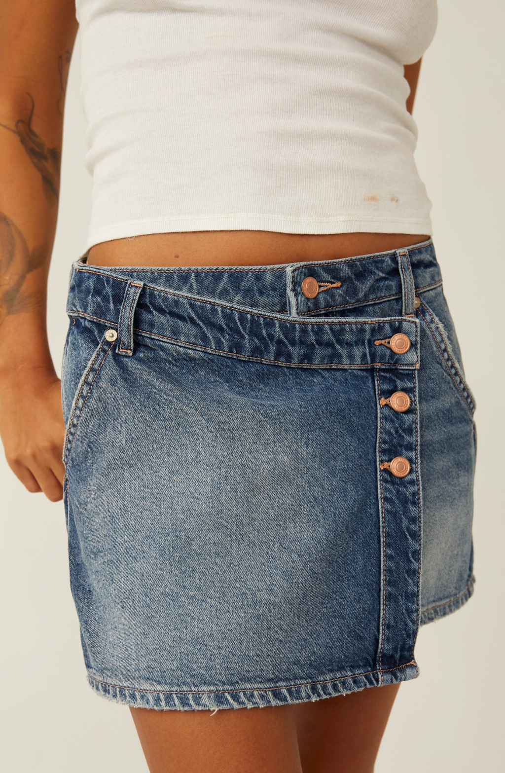 Free People Wynne Denim Skirt