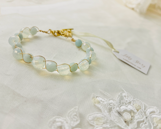 Glass and Wire Bracelet