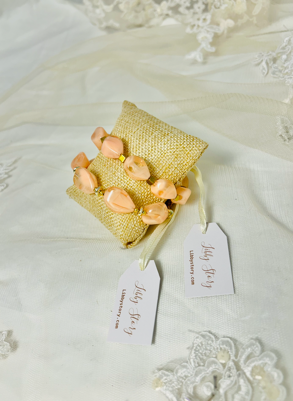 Pink/Gold Vintage Mix Bracelet