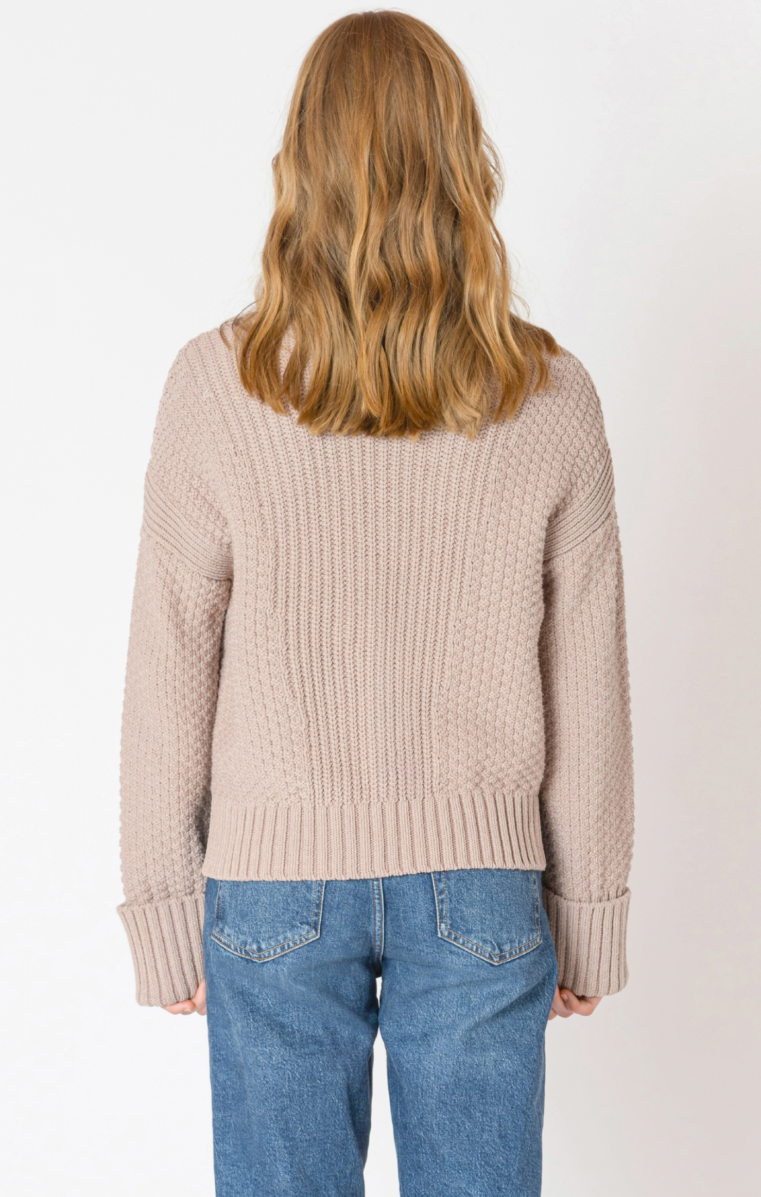 Dex CUFFED SLV TEXTURED CARDIGAN