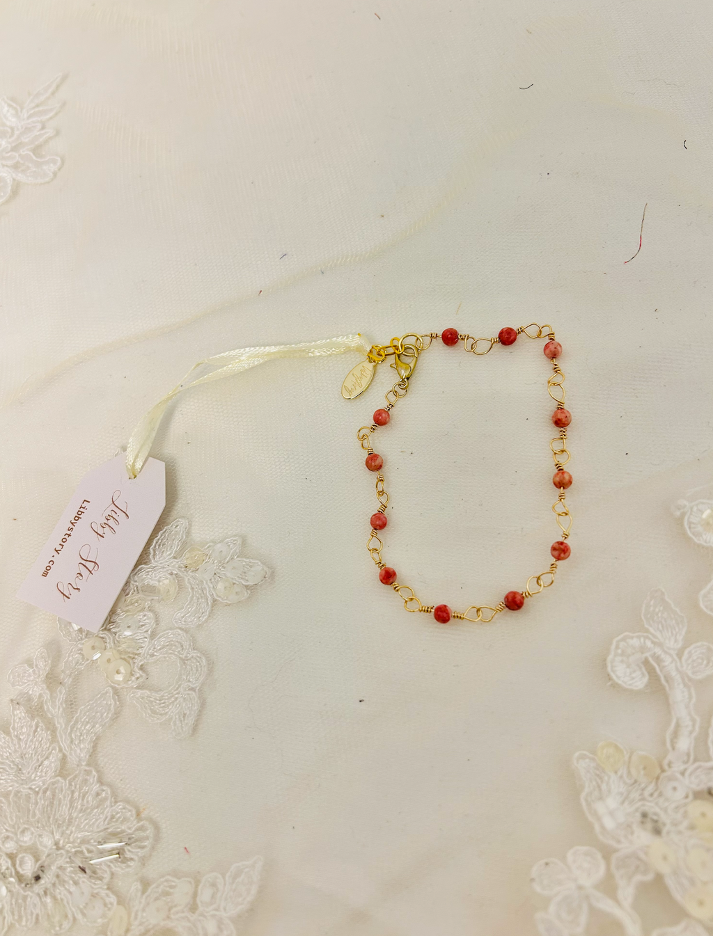 OOAK Wooden Bead Wire Bracelet