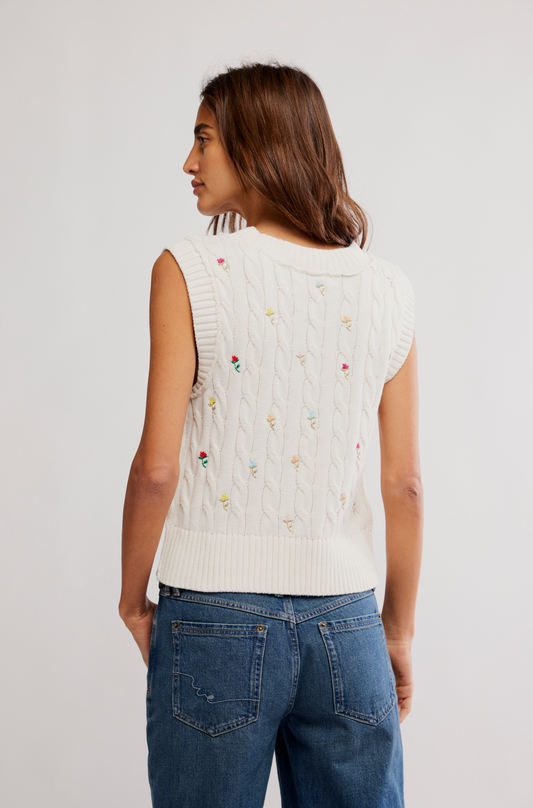 Free People Plumeria Floral Vest