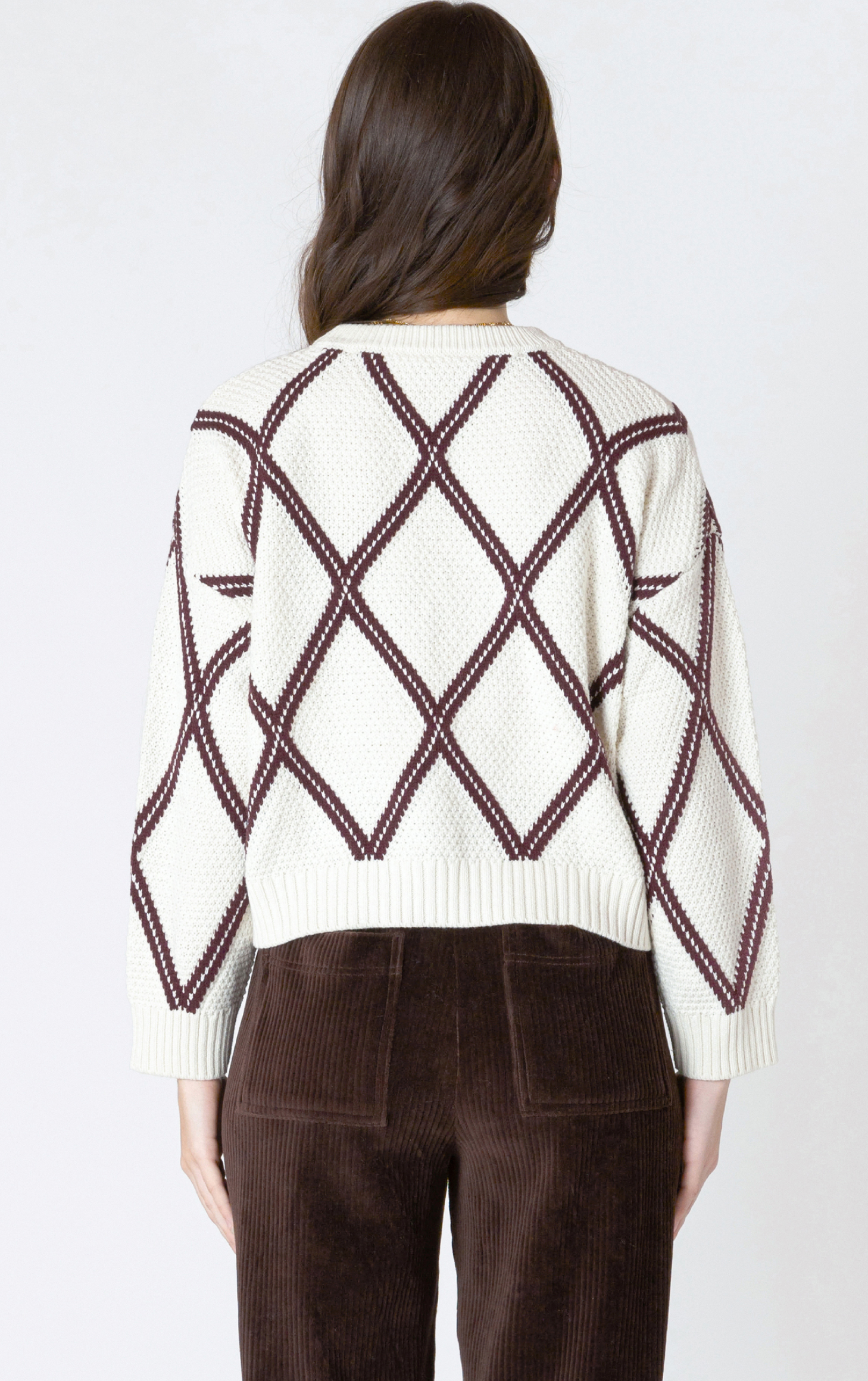 Dex DIAMOND CHECK SWEATER