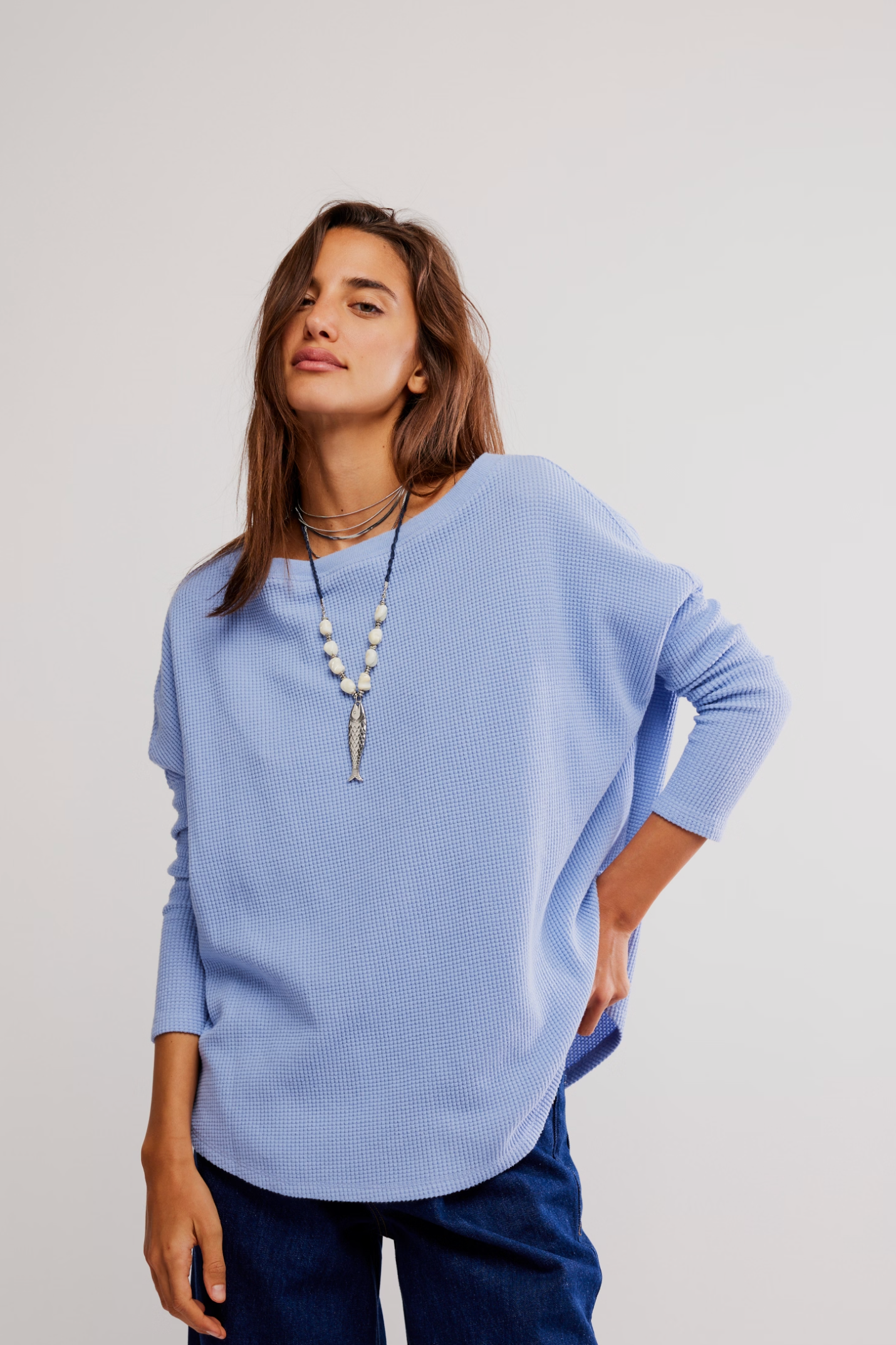 Free People Latte Blues Thermal