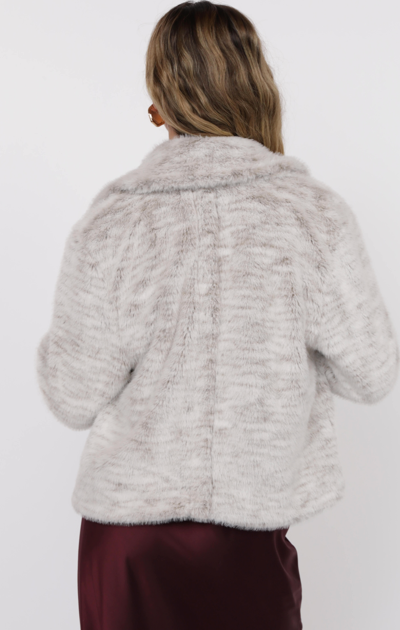 Sage the Label Pretty fab Oversized Collar Faux Fur Coat