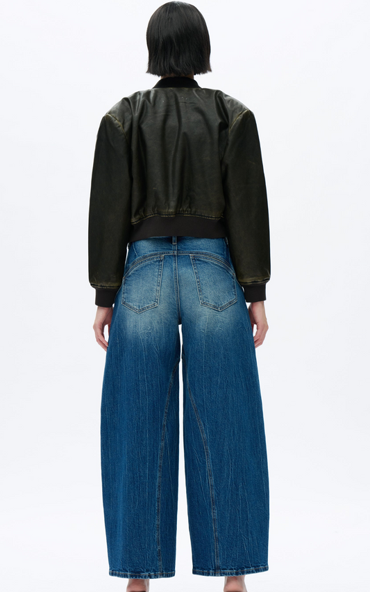 Bayeas Mid Rise barrel leg Jeans
