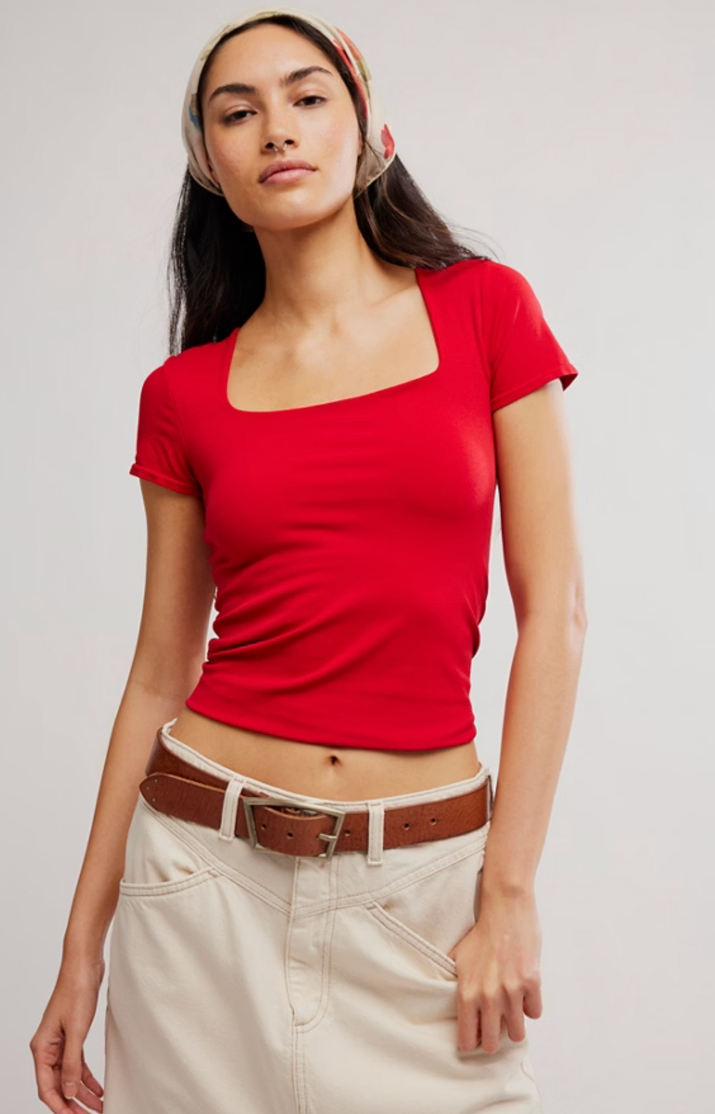 Free People Clean Lines Sunfade Baby Tee